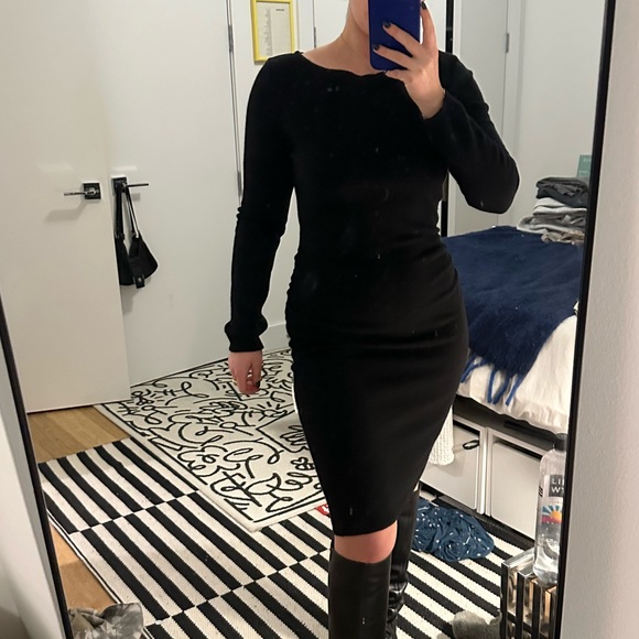 Theory Cashmere Dress (Black/Medium) - Picture 1 of 8